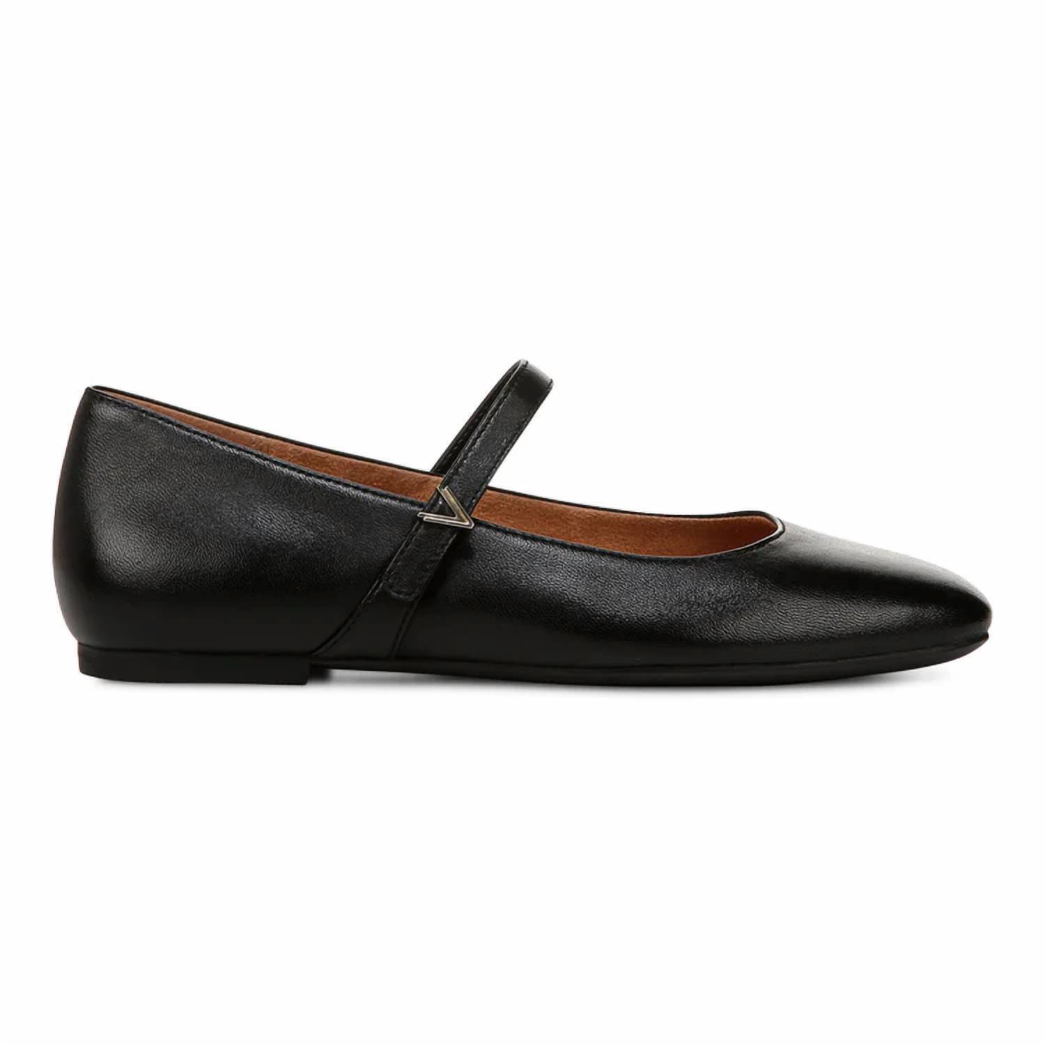 New Vionic Women's Alameda Mary Jane Flats Shoes In Black
